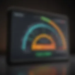 A graph showing credit score improvement over time with strategic interventions