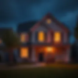 Conceptual representation of a foreclosed home