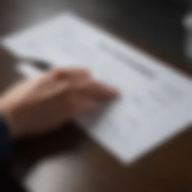 A close-up of a third party check being signed