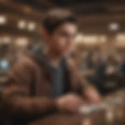 A teenager exploring various banking options