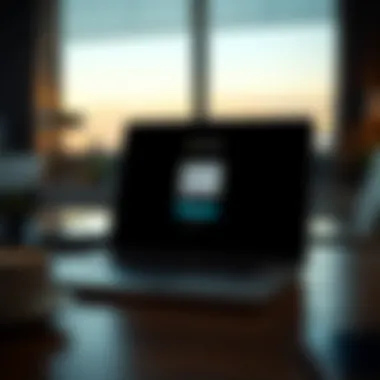 Secure online banking login on a laptop