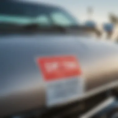 Understanding Car Pricing on Craigslist A close-up of a price tag on a car, emphasizing the importance of pricing in the buying process.