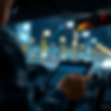 Researching Car Values Online A person using a tablet to research car values online