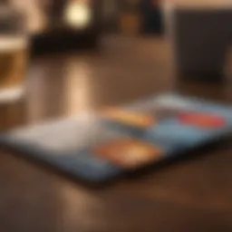 Credit card options displayed on a table
