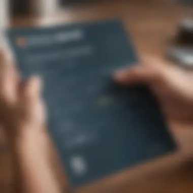 Impact on Credit Status A hand holding a credit report with focused details