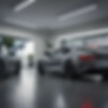 A customer engaging with a virtual car showroom