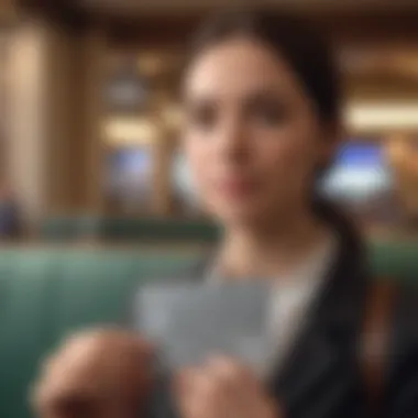 Traveler enjoying benefits of AAdvantage card
