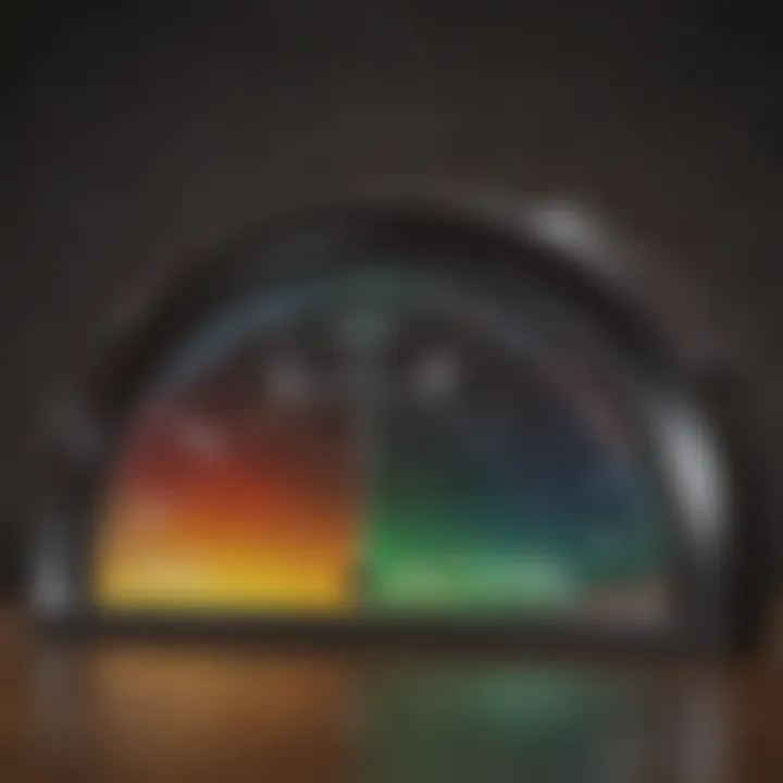 Visual representation of credit score categories and their significance