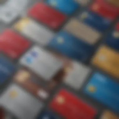 A collage of various US bank cards showcasing their unique designs.