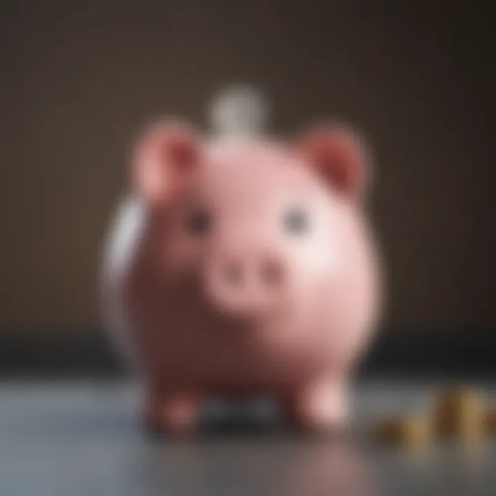 An illustration of a growing piggy bank representing emergency funds