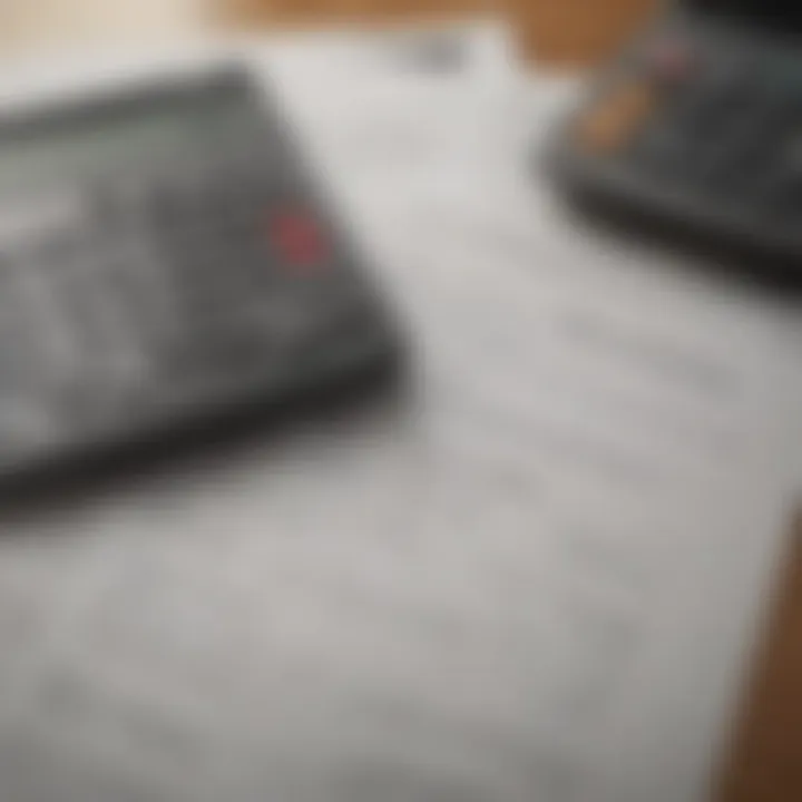 Close-up of loan documents and a calculator