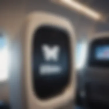 Gogo WiFi Logo in Flight Gogo WiFi logo displayed on an aircraft monitor