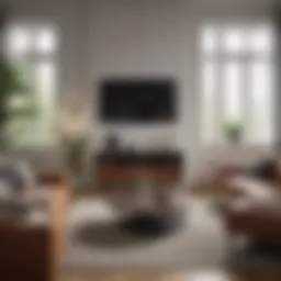 A cozy living room with stylish furniture