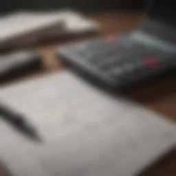 A close-up of a calculator and financial documents