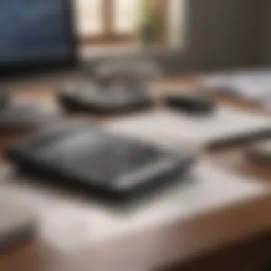 A calculator and financial documents on a desk