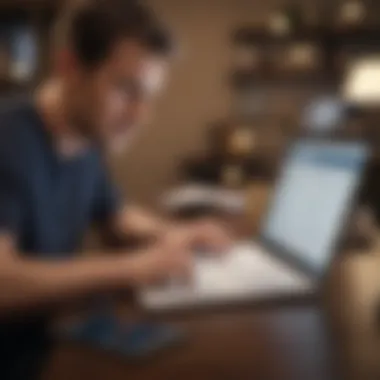 A person reviewing financial documents with a laptop, illustrating informed decision making