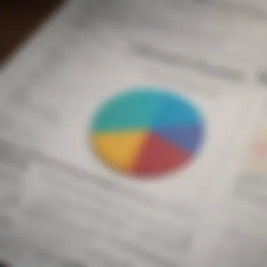 A detailed graphical representation of a credit report highlighting various sections