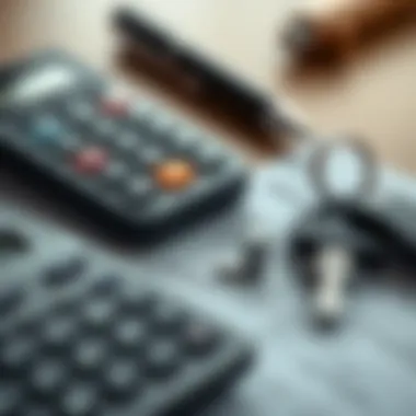 Understanding Lease Agreements A financial document with a calculator and car keys, representing lease agreements.