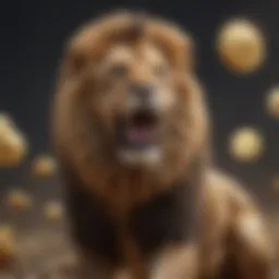 Conceptual illustration of Lion Credit's influence on credit scores