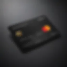 Elegant Mastercard Black Card displayed on a luxurious surface