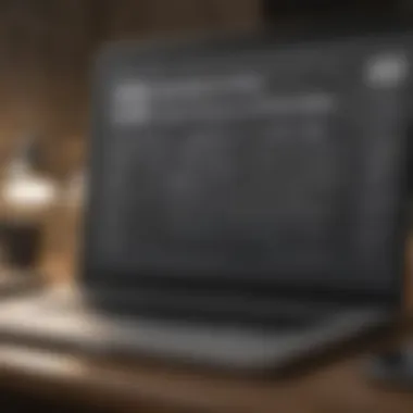 Tax history overview on a laptop