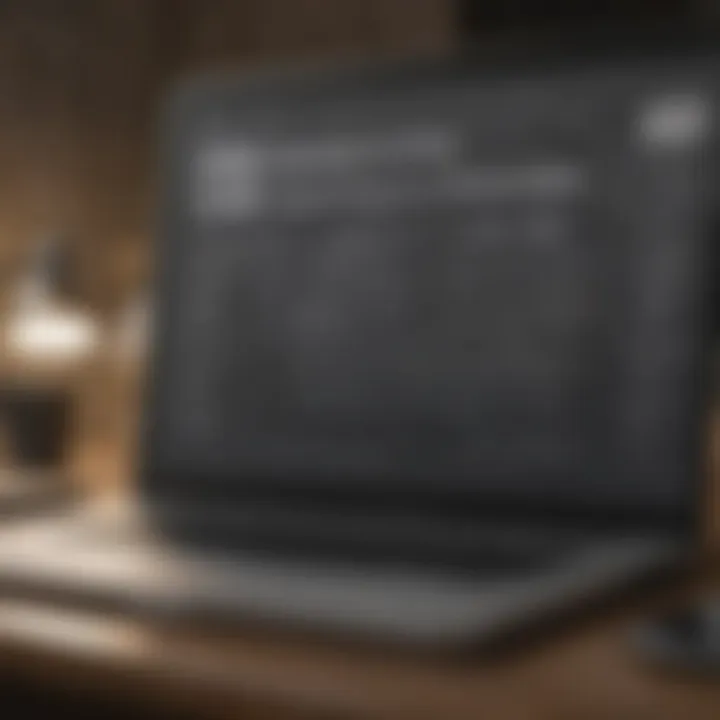 Tax history overview on a laptop