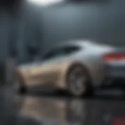 A sleek modern car reflecting financial success