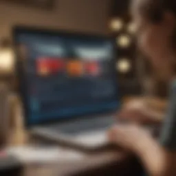 A person reviewing credit card options on a computer screen