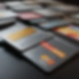Illustration depicting various Credit One cards with a focus on their features
