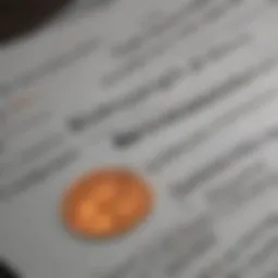 Close-up of a credit report with highlighted discrepancies
