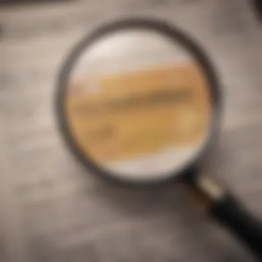 Analyzing Credit Reports for Fraud Detection A magnifying glass over a credit report