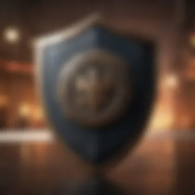 Shield Symbolizing Fraud Protection Shield representing security against fraud