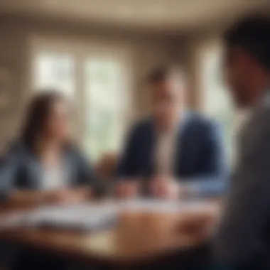 Consulting a Financial Advisor A financial advisor discussing options with a prospective homeowner