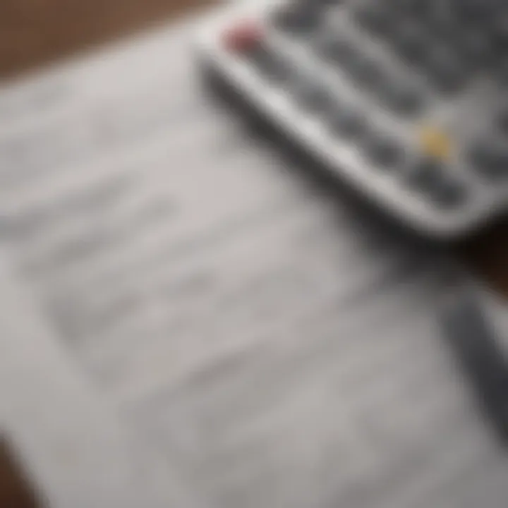 A close-up of a financial document with a calculator and a pen, symbolizing careful loan management.