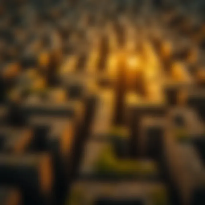 A metaphorical journey through a maze representing the complexities of post-bankruptcy life