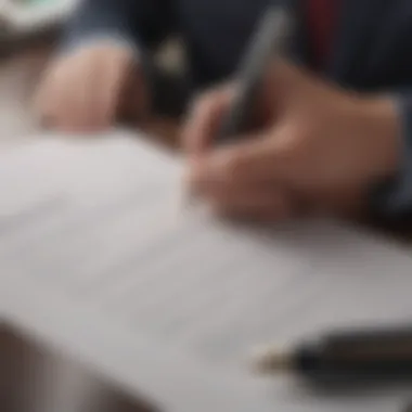 A close-up of a contract being signed with a pen, symbolizing loan approval