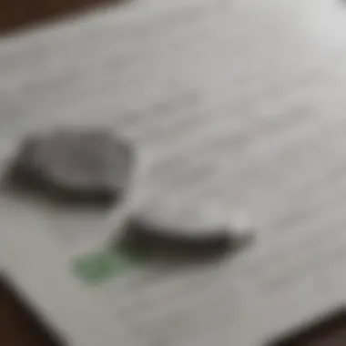 Essential Financial Documents A close-up of financial documents required for account opening