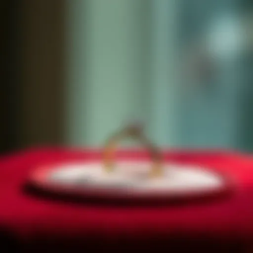 Elegant wedding ring displayed on a velvet surface