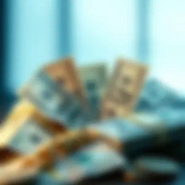Diverse Banking Fees with Overdraft Focus Illustration of various banking fees with a focus on overdrafts