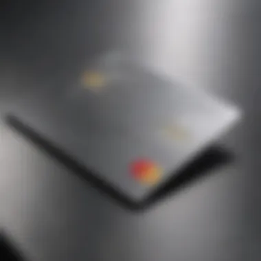 An elegant display of the Quicksilver MasterCard showcasing its sleek design and distinctive logo.