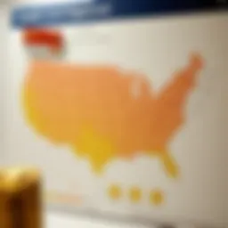 Map highlighting regional differences in credit card approval