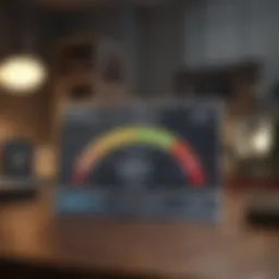 Visual representation of credit score analysis