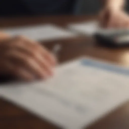 A person reviewing their credit report to understand financial standing