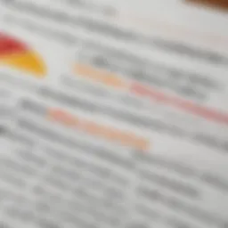 A close-up of a credit report with highlighted sections showing impact