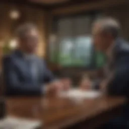 A professional discussing financial strategies with a client