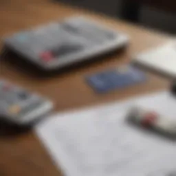 A calculator and credit cards on a desk symbolizing financial planning.