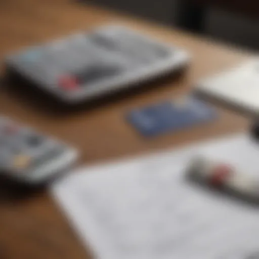 A calculator and credit cards on a desk symbolizing financial planning.