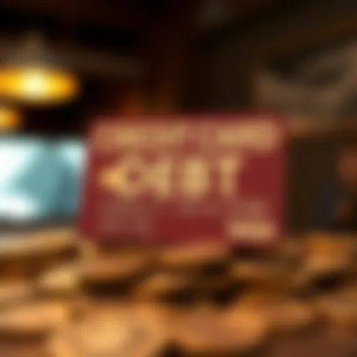 A visual representation of credit card debt transfer process