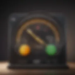 Illustration of a credit score scale