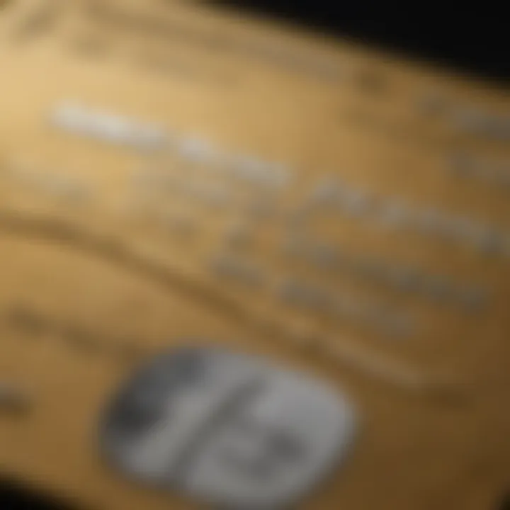 Close-up view of American Express Gold Card highlighting its features